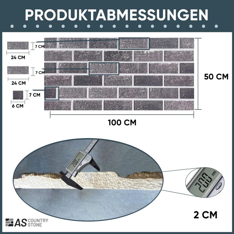 Styropor Paneel - Klinker 100x 50x 2cm