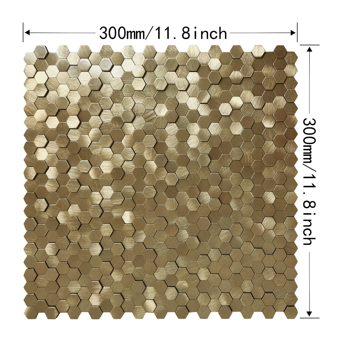 Hexagon 3D Metall Paneel (wasserdicht) 30x30 cm